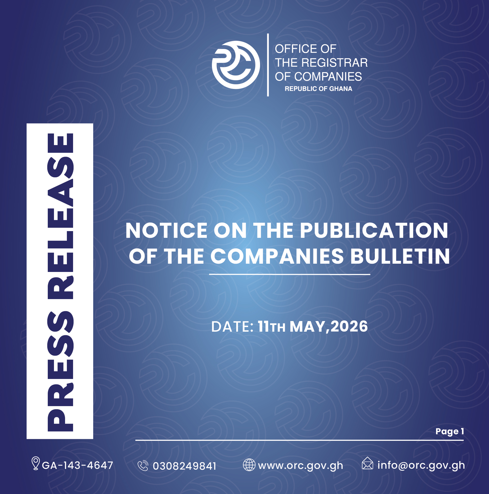 Companies Bulletin Remains Official Platform For Statutory Notices &ndash; ORC