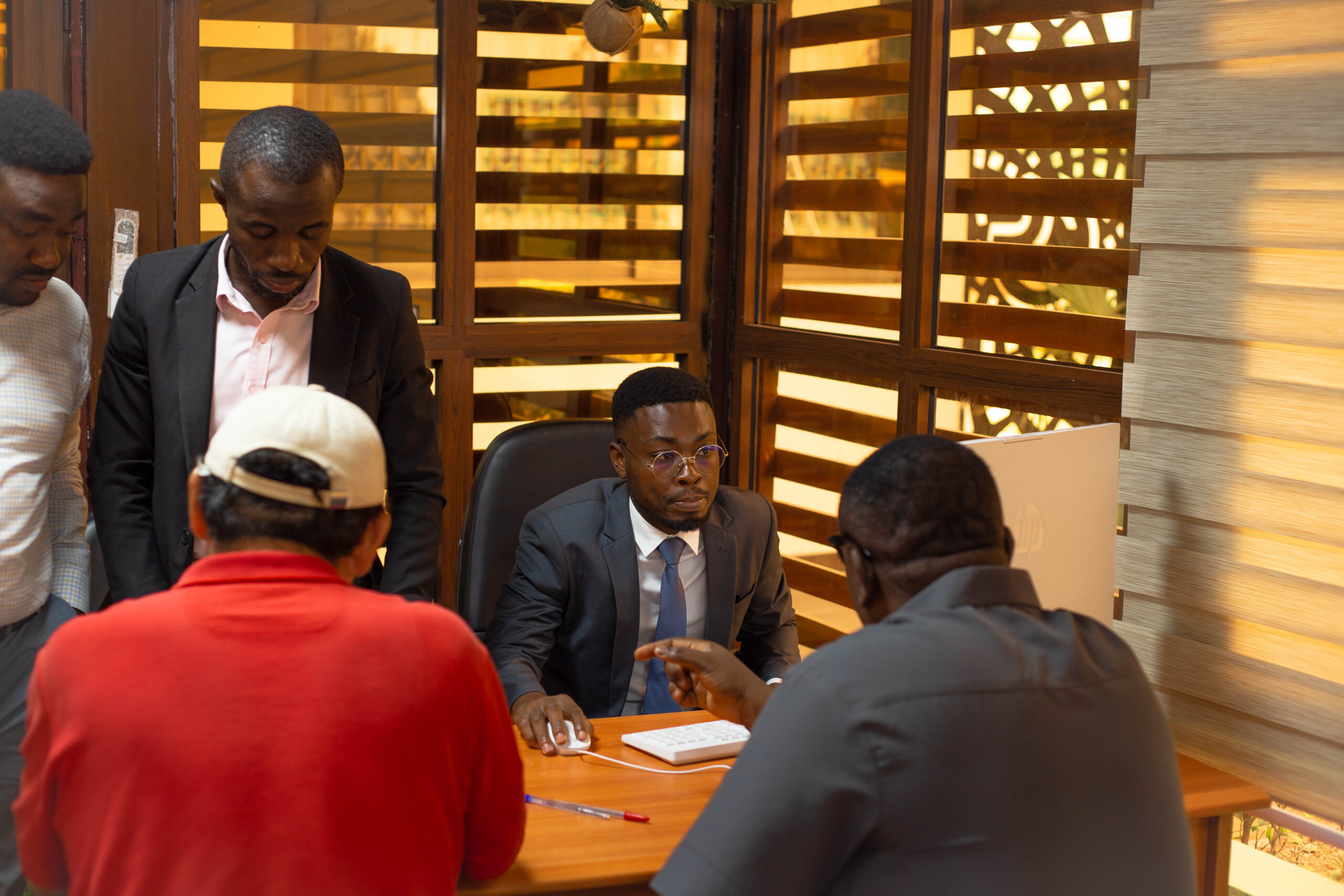 ORC staff attending to a client at the Prestige Center