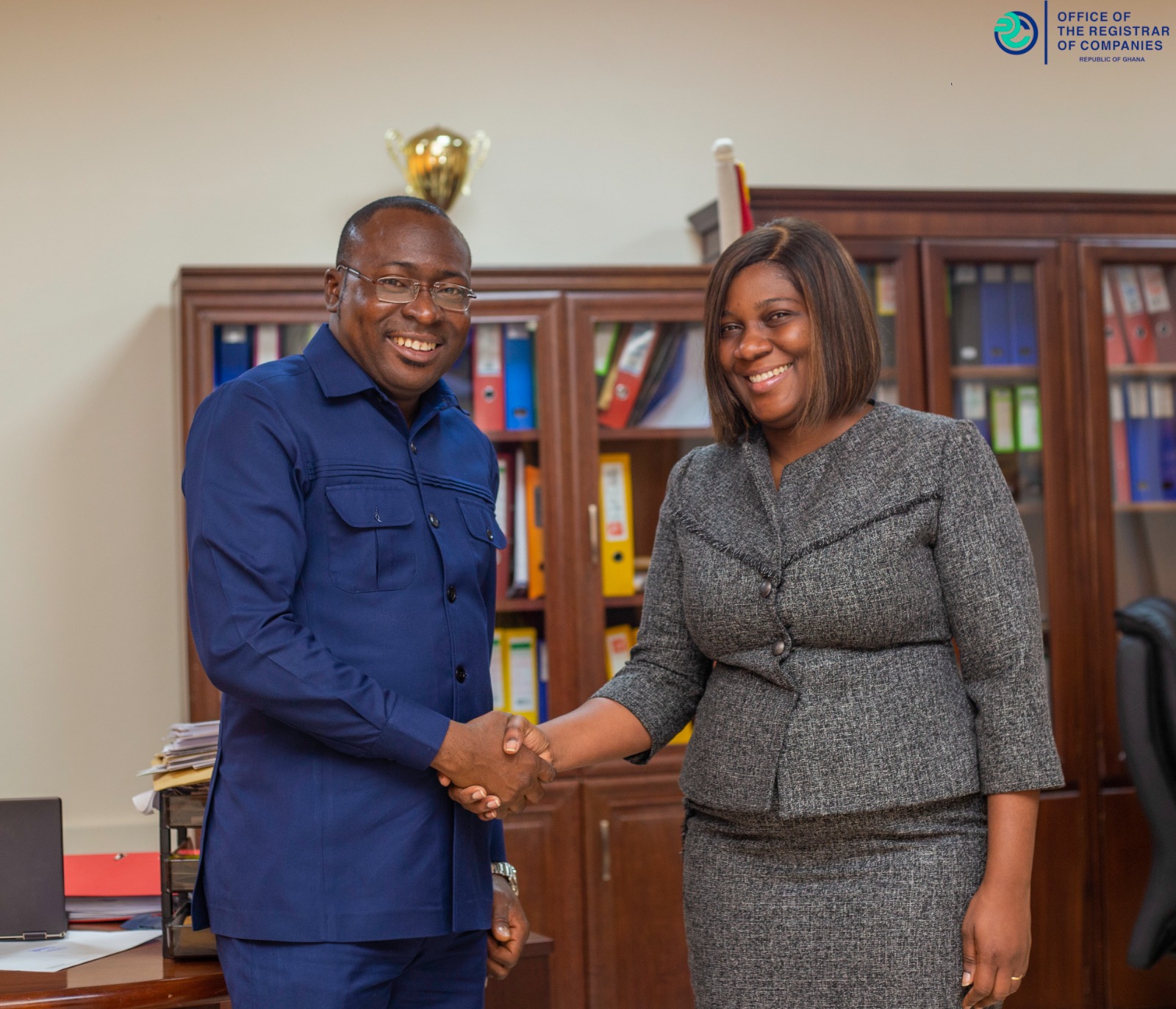 AGI Accra Region Chair Pays A Courtesy Call On Registrar Of Companies